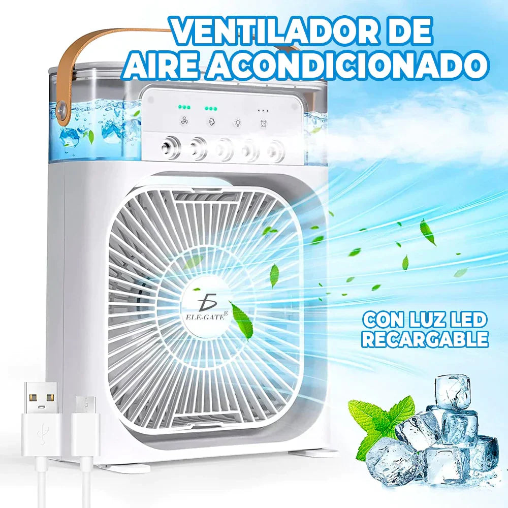 Ventilador humidificador de nebulización blanco