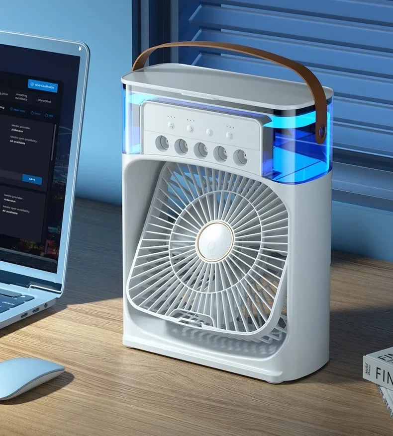 Ventilador humidificador de nebulización blanco