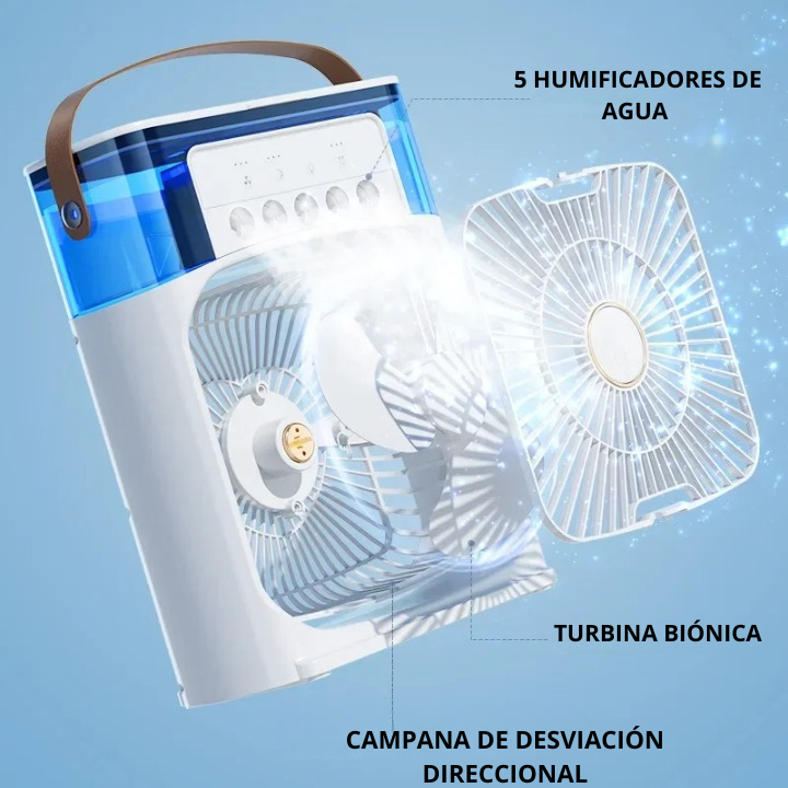 Ventilador humidificador de nebulización blanco