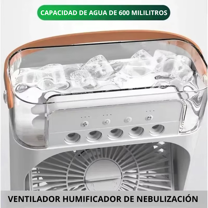 Ventilador humidificador de nebulización blanco