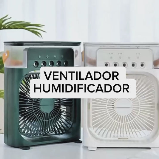 Ventilador humidificador de nebulización blanco